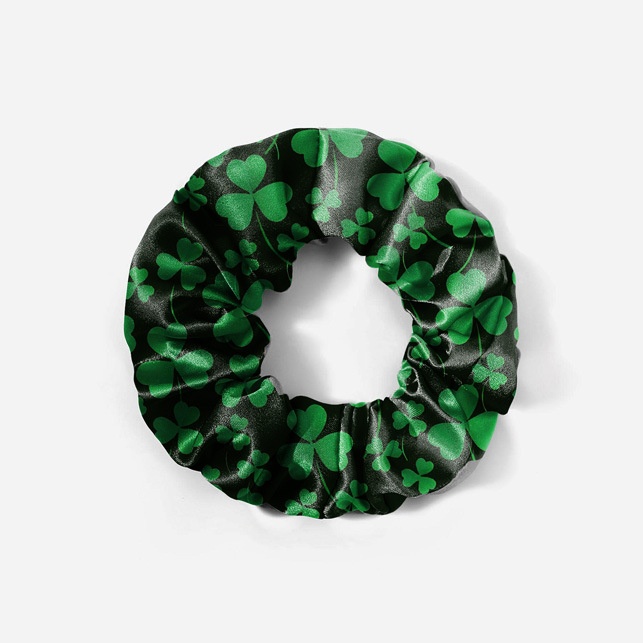 Women's St. Patrick's Elastic Cloth Headband Green Shamrock Print