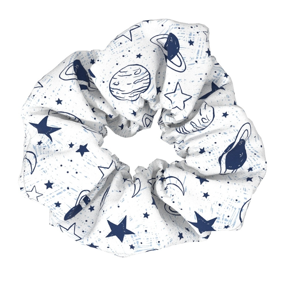 Women's Daily Handmade Fabric Hair Scrunchies Star Moon Floral