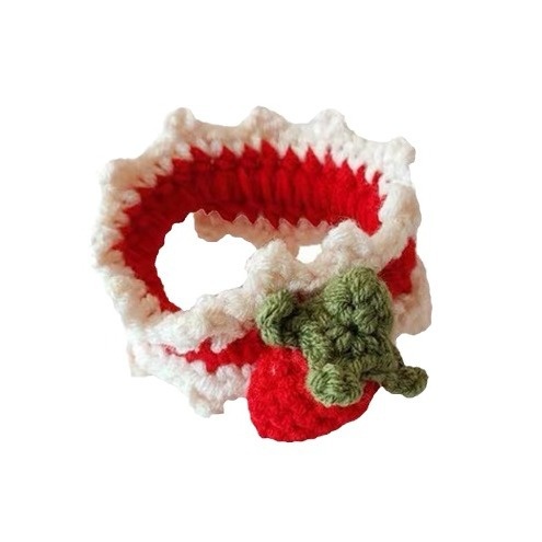 Women's Versatile Handmade Yarn Hair Tie Cute Strawberry