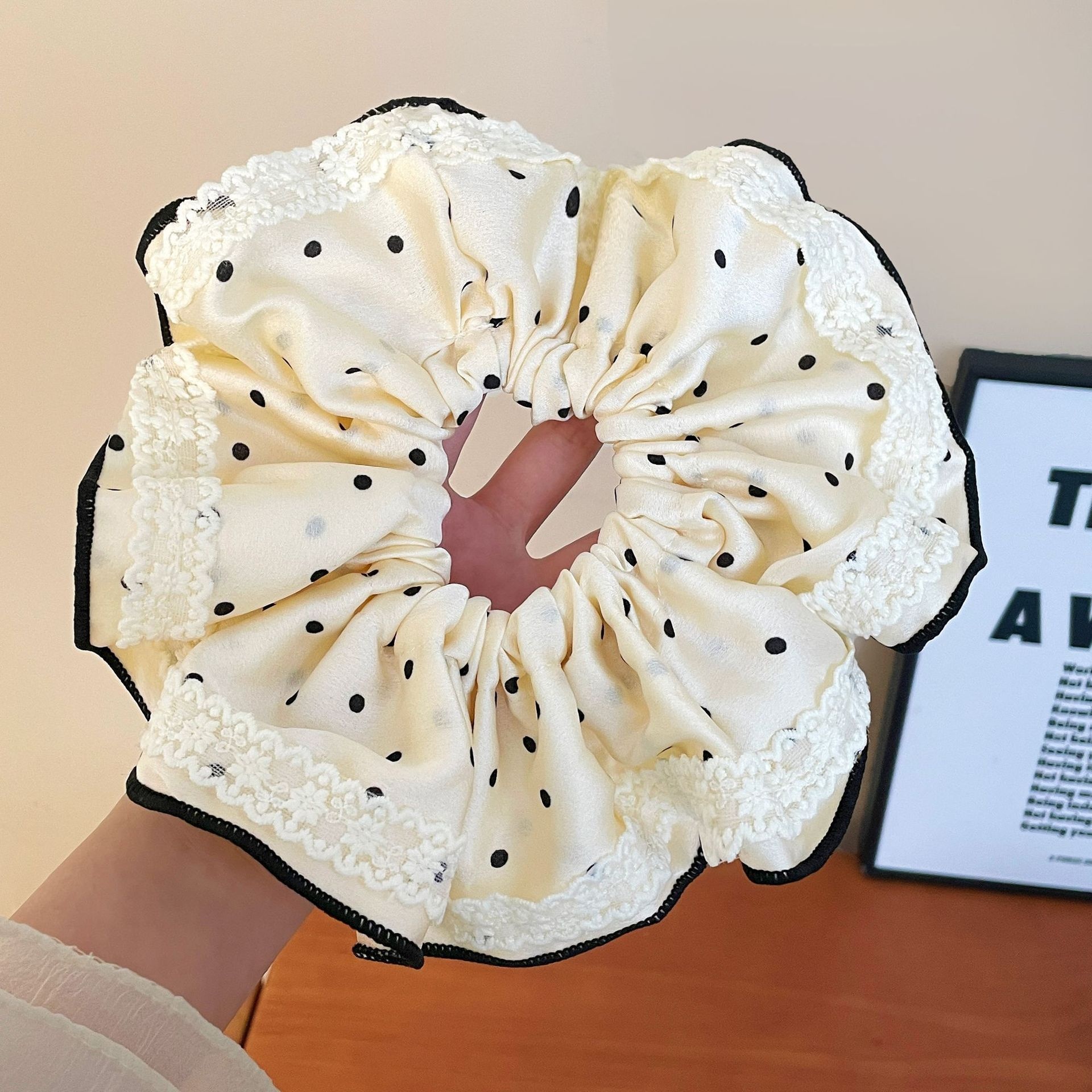 Women's Elegant Square Scarf Scrunchie Chic Cloth Ponytail Hair Tie