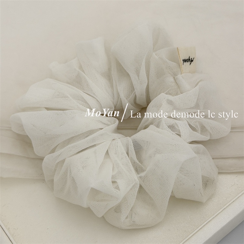 Women's Delicate Lace Floral Hair Tie For Elegant Styling White