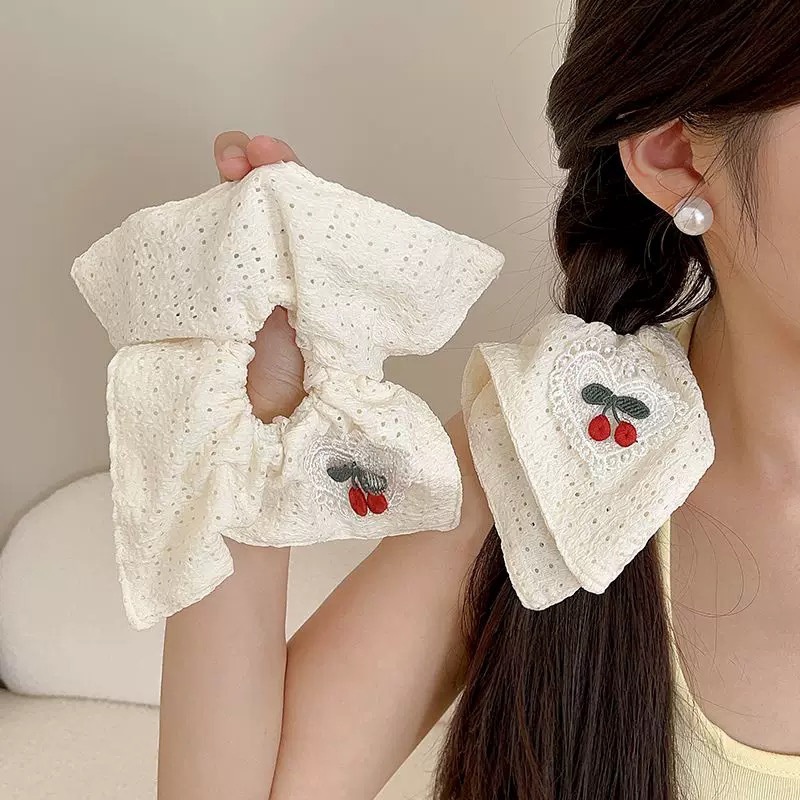 Women's Elegant Cloth Scarf Bowknot Hair Bands Geometric Pattern
