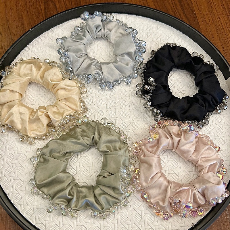 Women's Fairy Elastic Bubble Hair Tie Scrunchie Crystal Cloth