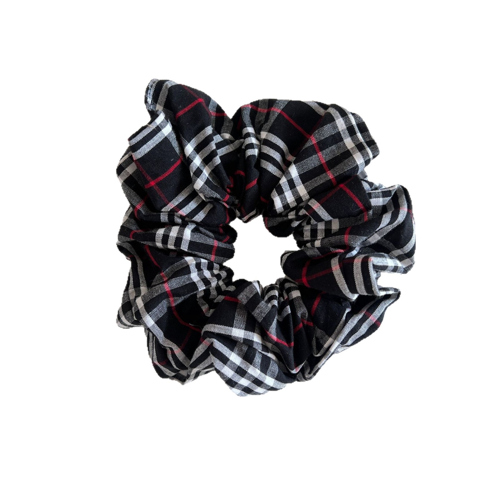 Women's Elegant Fabric Hair Tie Versatile Bun Band British Plaid
