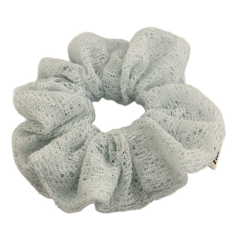 Women's Sweet Knit Mesh Hair Tie Spring Hair Accessory Beige