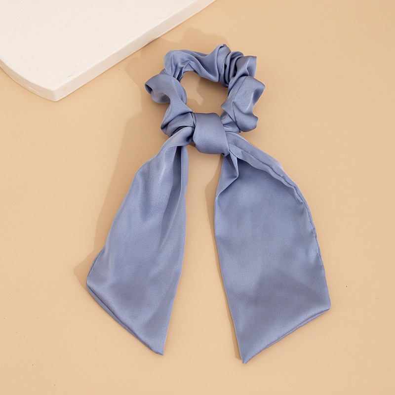 Women's Satin Bow Scrunchie Ribbon Daily Ponytail Holder Multicolor