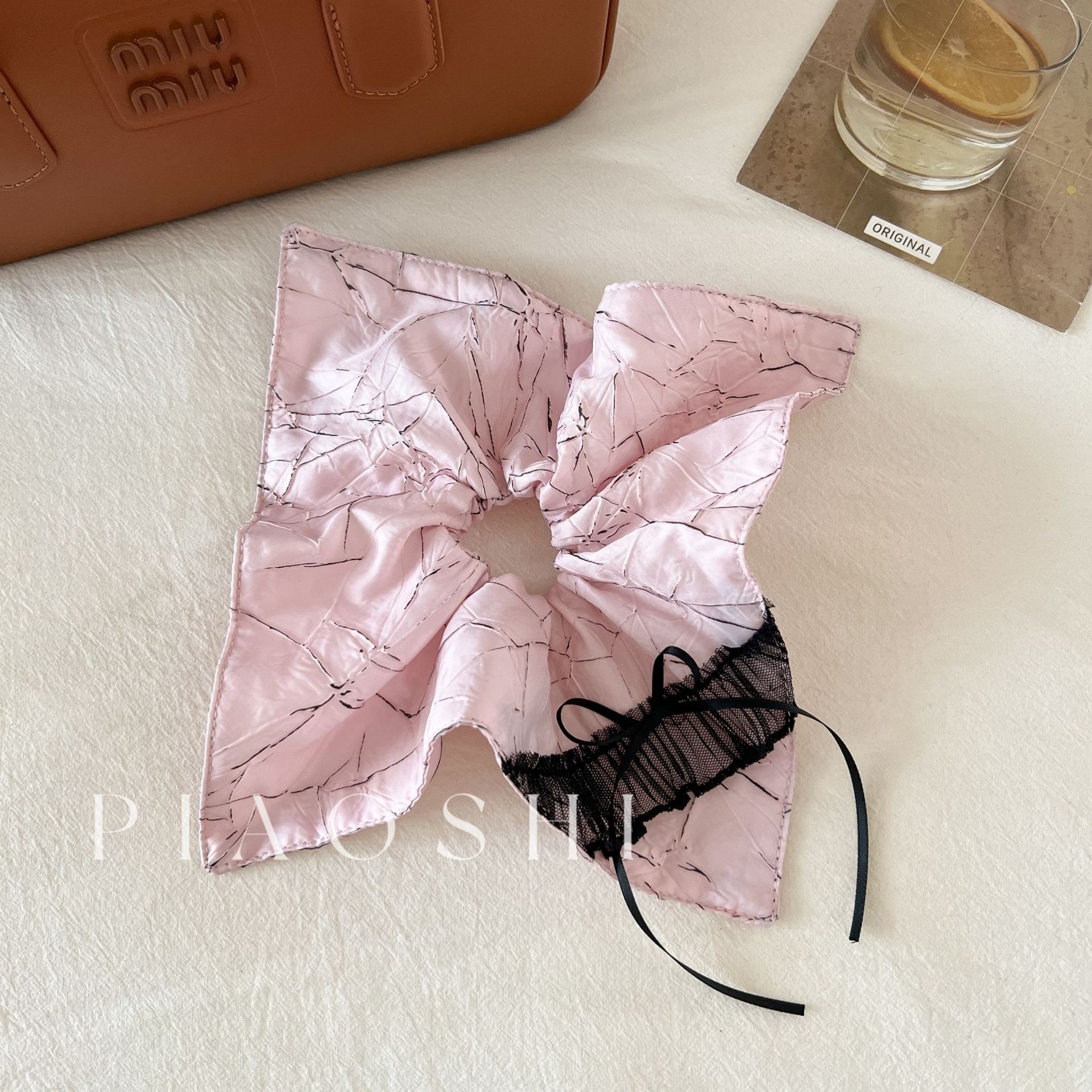 Women's Elegant Soft Cloth Hair Tie For Daily Wear Rose Floral