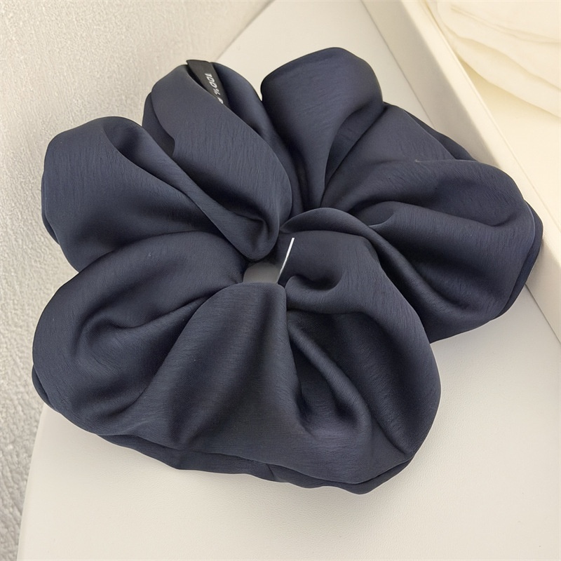 Women's Simple Satin Hair Tie For Spring Commute Solid Blue And Grey