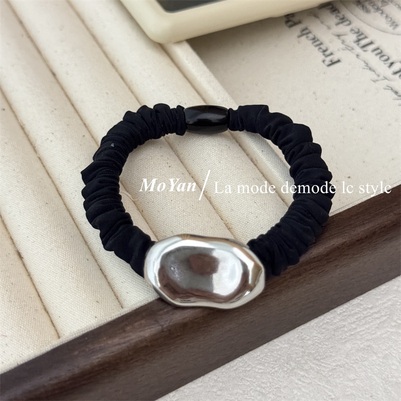 Women's Elegant Alloy Hair Tie Silver Geometric Heart