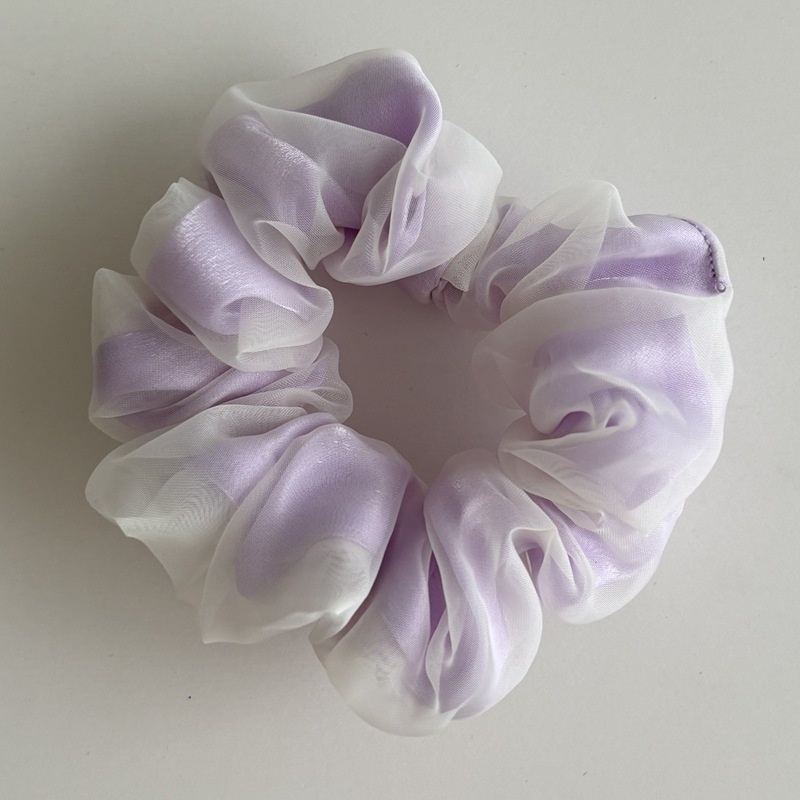 Women's Elegant Double Layer Mesh Hair Tie Gentle Gauze Ponytail for Thin Hair