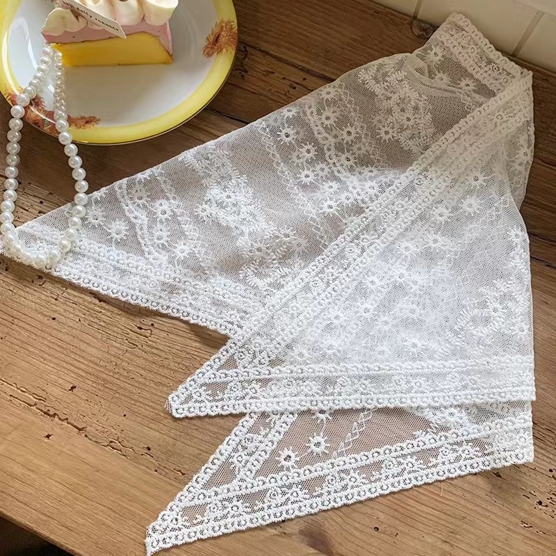 Women's Cloth Hair Scarf Tie Sweet Pastoral Strawberry Floral Lattice Print