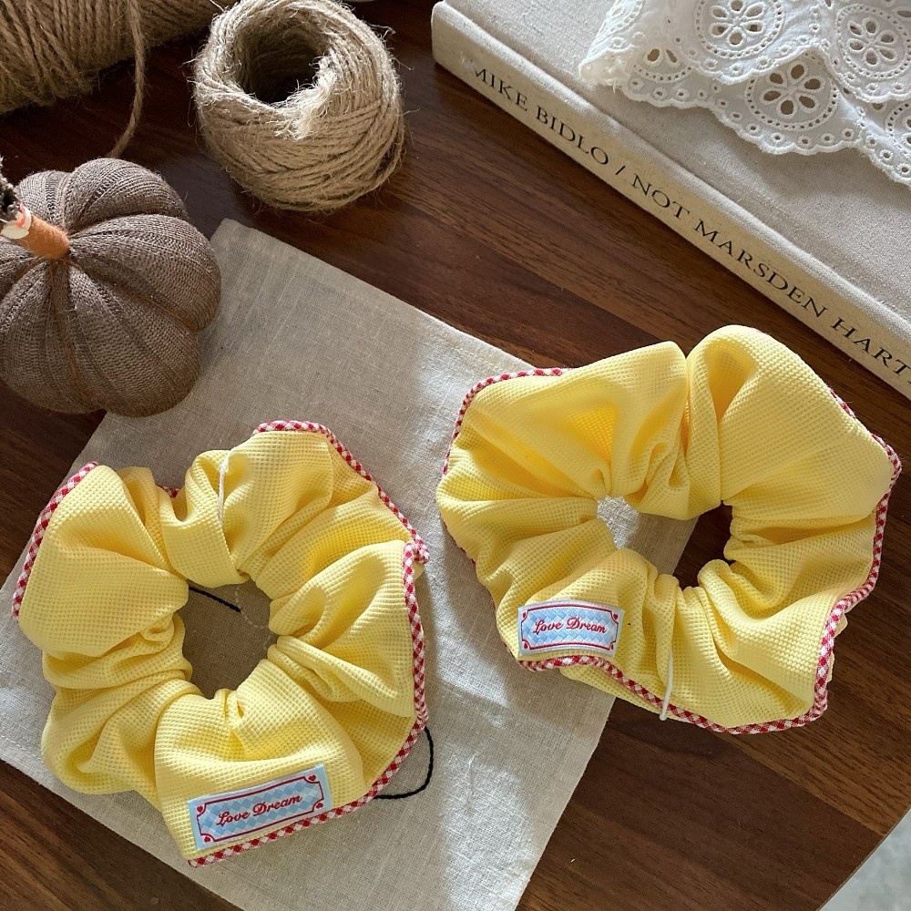 Women's Sweet Cloth Spring Hair Tie Rubber Band Colorful Pink Red Blue Yellow