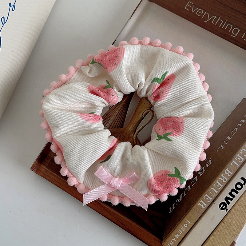 Women's Sweet Cloth Hair Tie for Holiday Street Solid Color Leopard