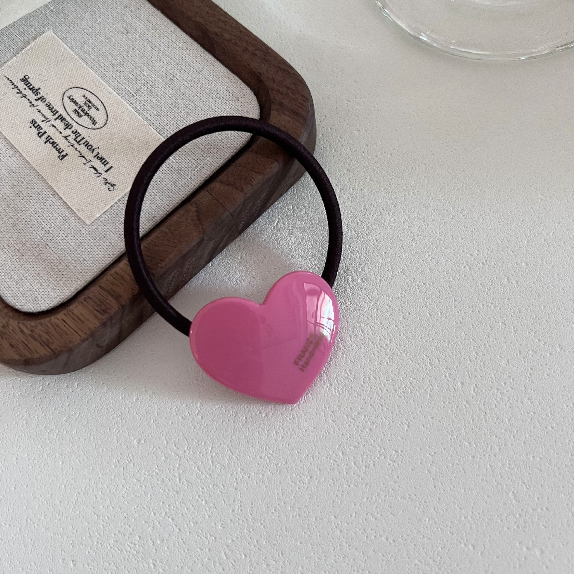 Women's All-Season Acetate Elastic Hairband Colorful Heart Shaped