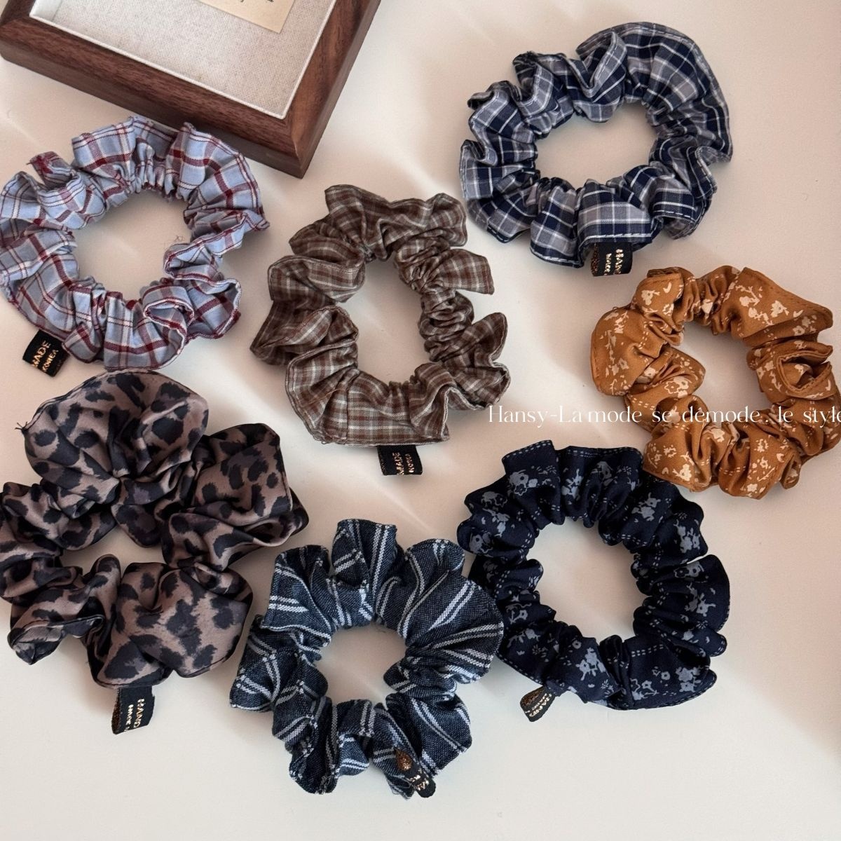 Women's Vintage Fabric Hair Tie Princess Band Artistic Floral and Plaid