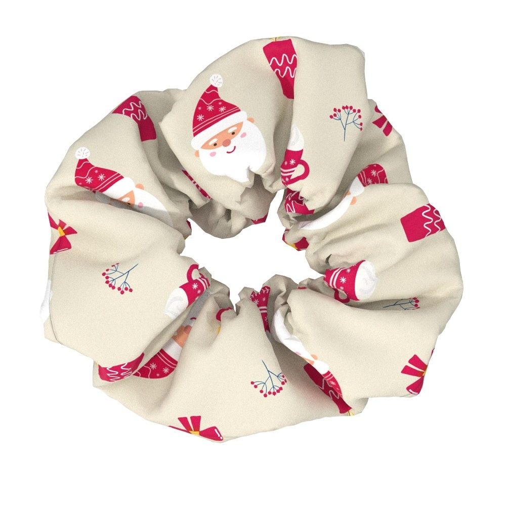 Women's Large Bow Hair Ties Festive Christmas Tree Pattern Cloth Headwear