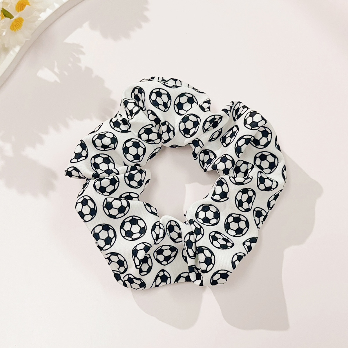 Women's Sport Fabric Scrunchie Hair Tie Basketball Football Print