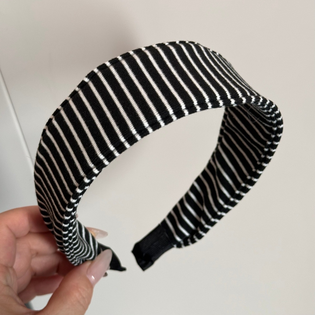 Large Striped Fabric Headband Super Elastic Retro Lazy Polyester Headband Suitable For All Seasons