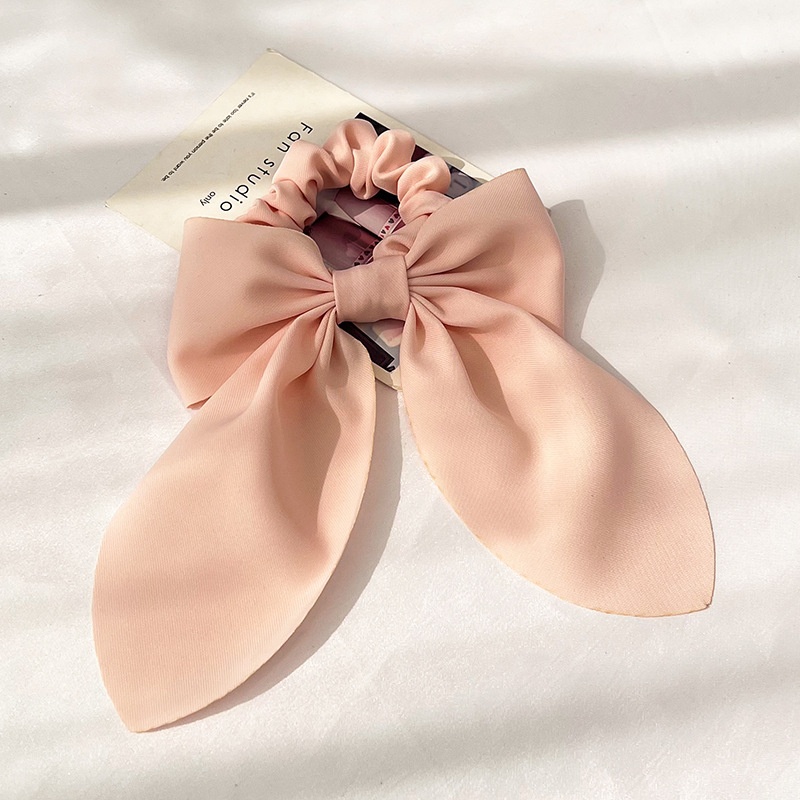 Women's Classic Casual Butterfly Bowknot Hair Tie Solid Color