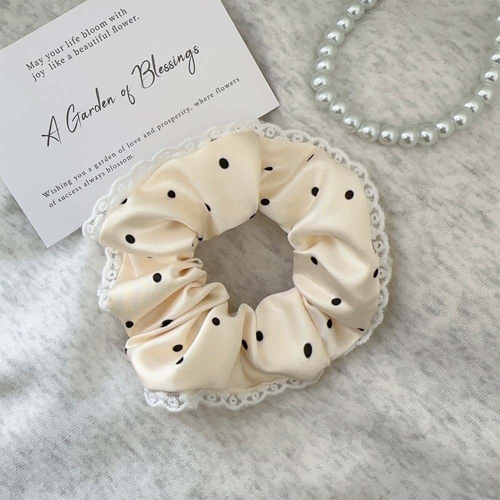 Women's Elegant Pleated Cloth Hair Tie Solid Color Minimalist Daily Scrunchie