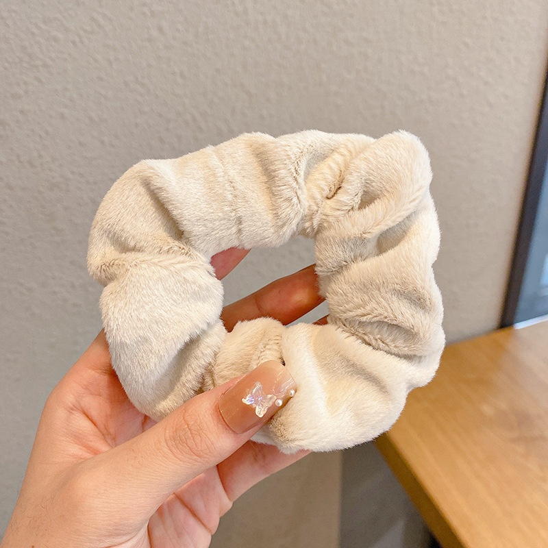 Women's Spring High-End Silky Pleated Pearl Streamer Large Hair Ring