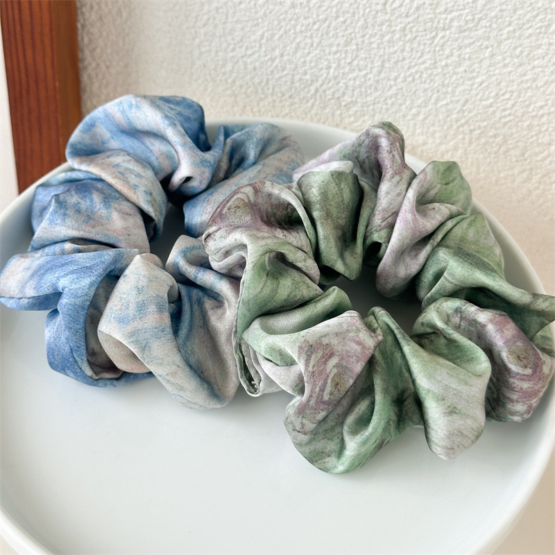 Women's French Style Satin Hair Ties For Daily Wear Elegant Ombre