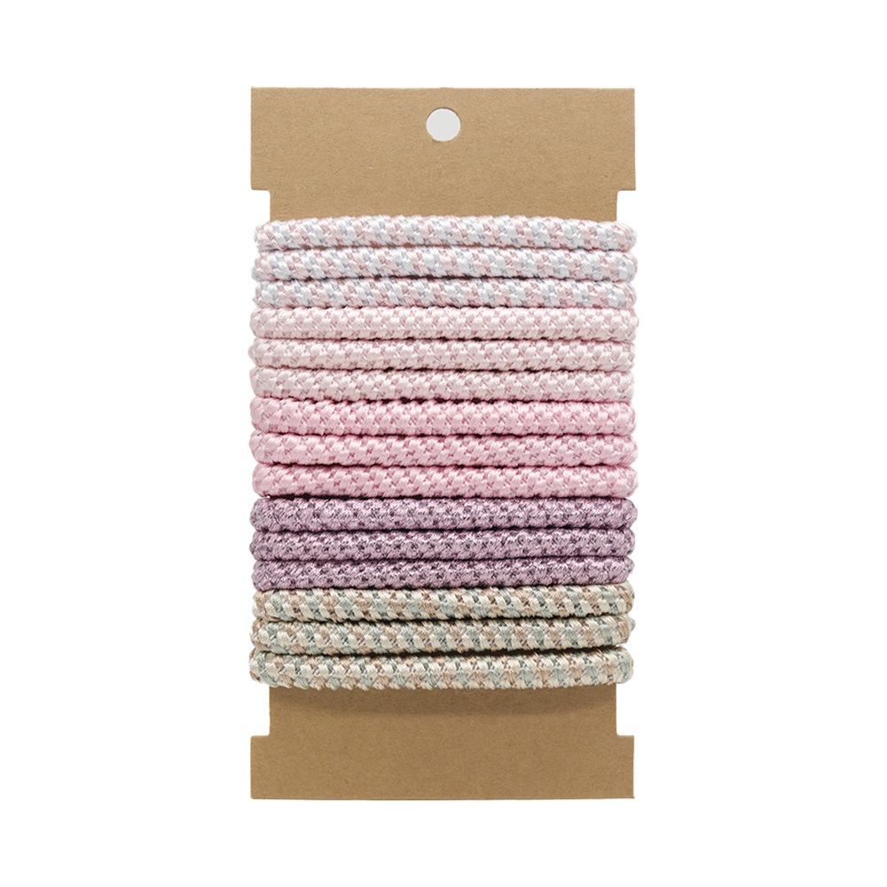 Women's Elastic Braided Ponytail Hair Ties Retro Embroidered Mesh