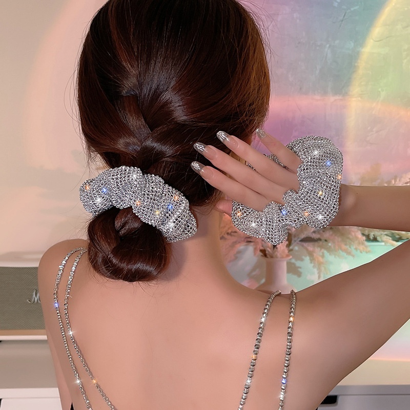 Women's Handmade Solid Color Cloth Hair Tie Simple Scrunchie for Daily Party