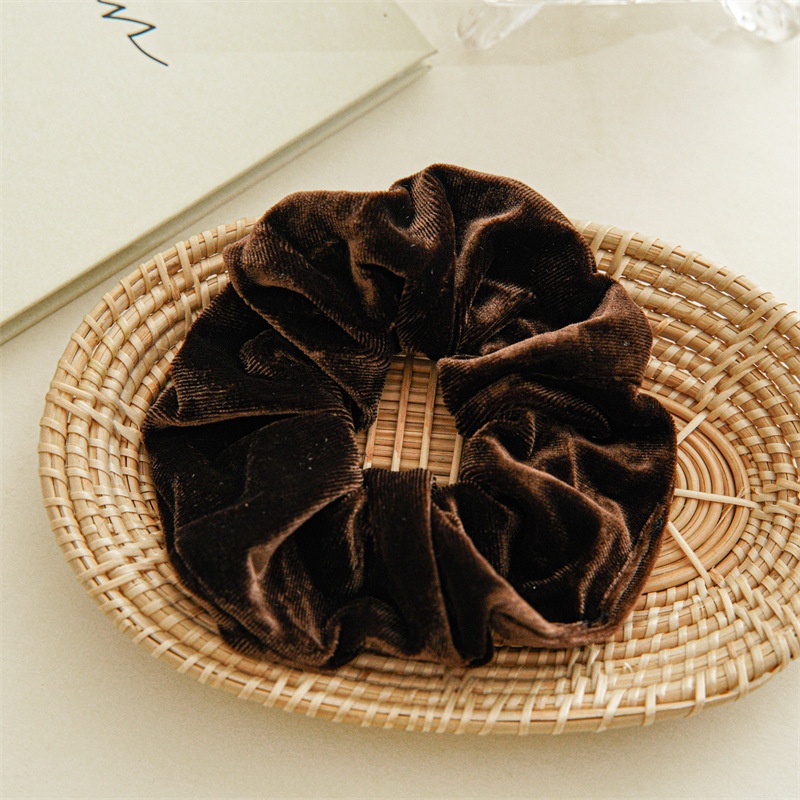 Women's Velvet Hair Scrunchie Elegant Retro Autumn Winter Elastic Tie
