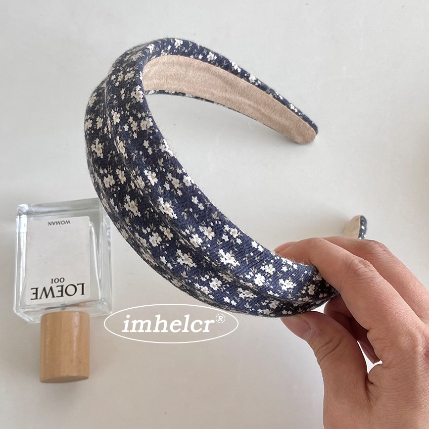 Women's Spring Cloth Hair Band For Daily Wear Beige Ditsy Floral