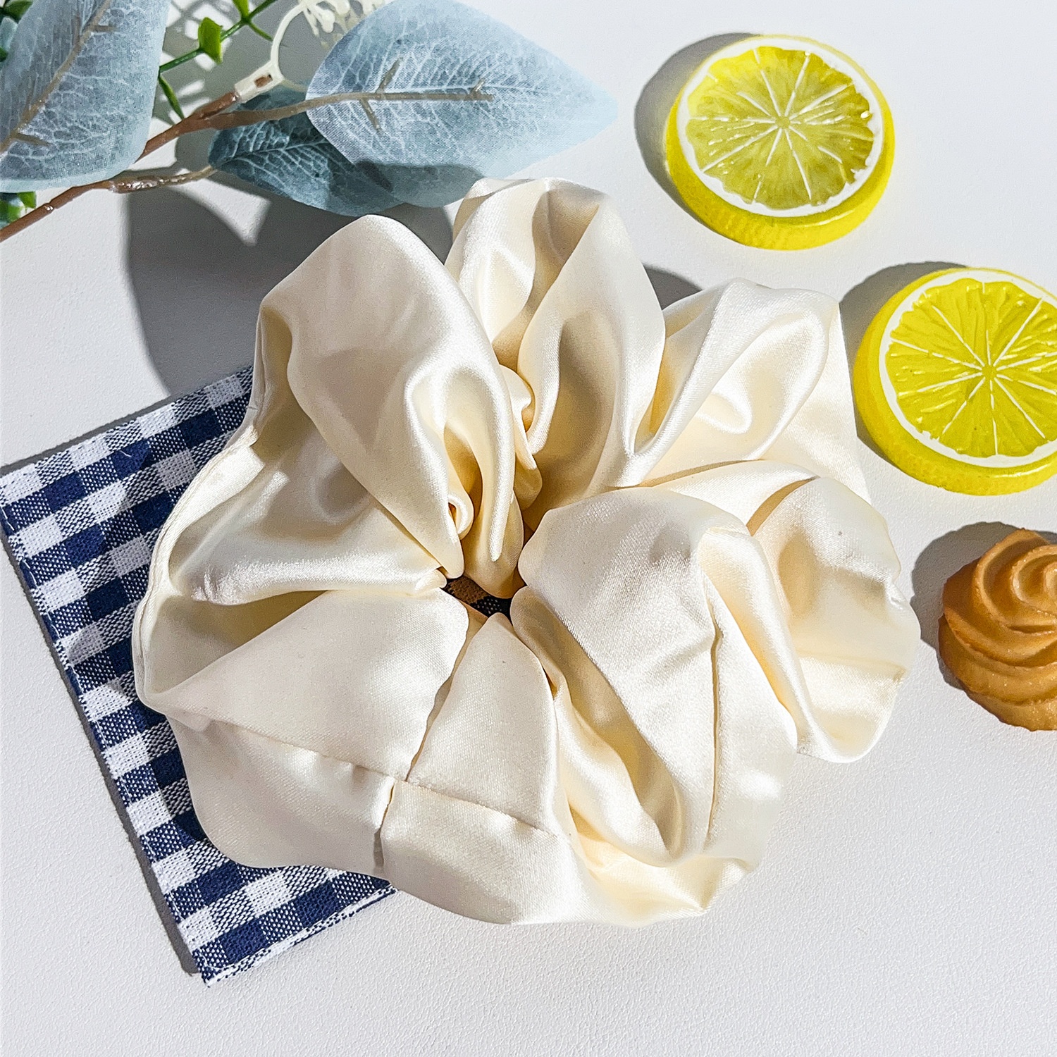 Women's Sweet All Season Cloth Hair Tie Scrunchie Solid Color