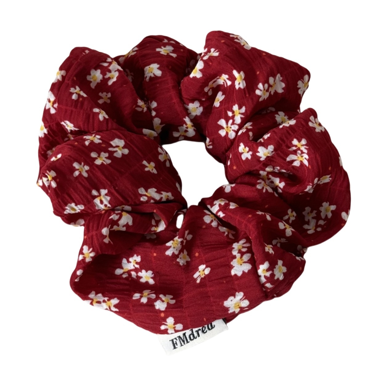 Women's Versatile Fabric Scrunchie Hair Ties For Ponytails Floral Print
