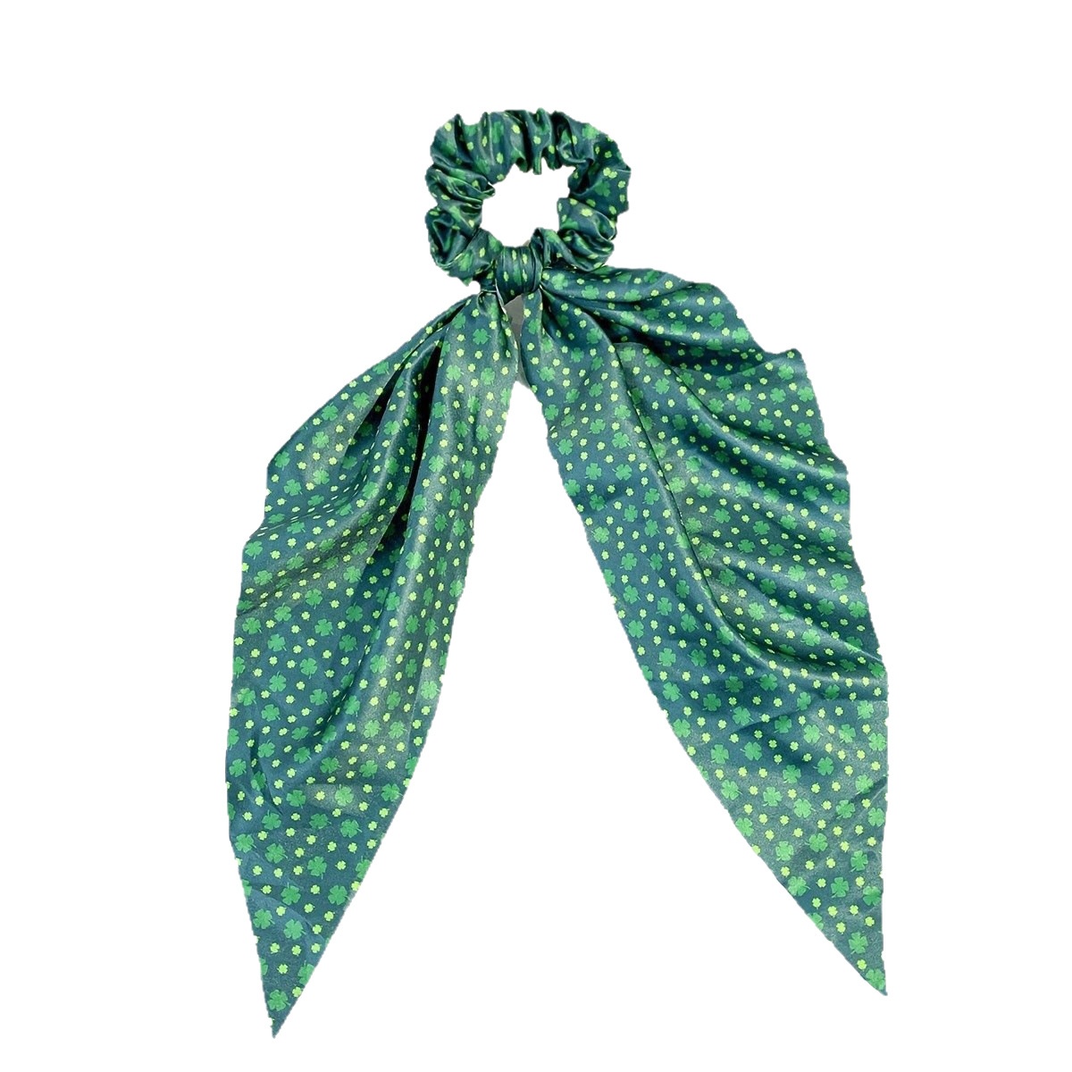 Women's St. Patrick's Day Fabric Bow Hairband Green Shamrock Clover