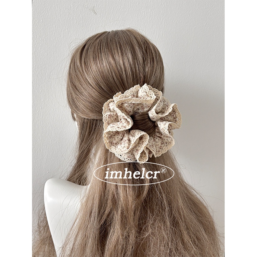 Women's Spring Cloth Hair Band For Daily Wear Beige Ditsy Floral