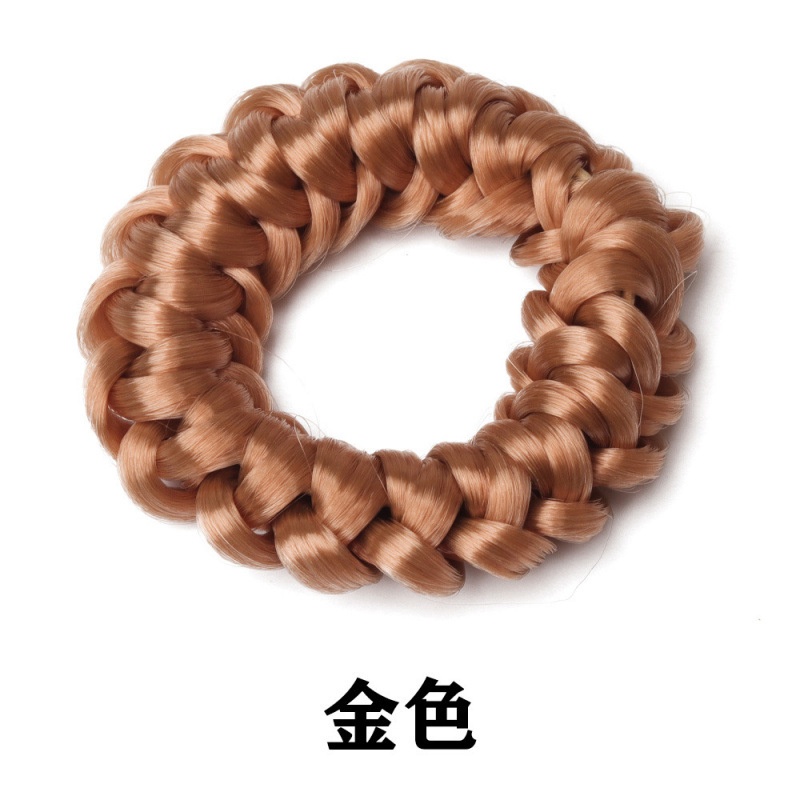 Women's Volumizing Braided Wig Bun Hair Ring Elastic Twist Pattern