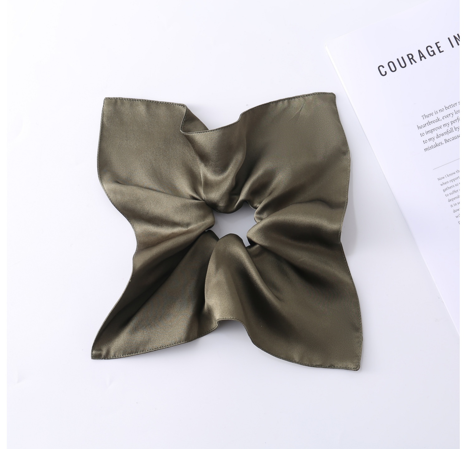 Women's Handmade Silk Windmill Hair Tie Elegant Spring Floral Headwear