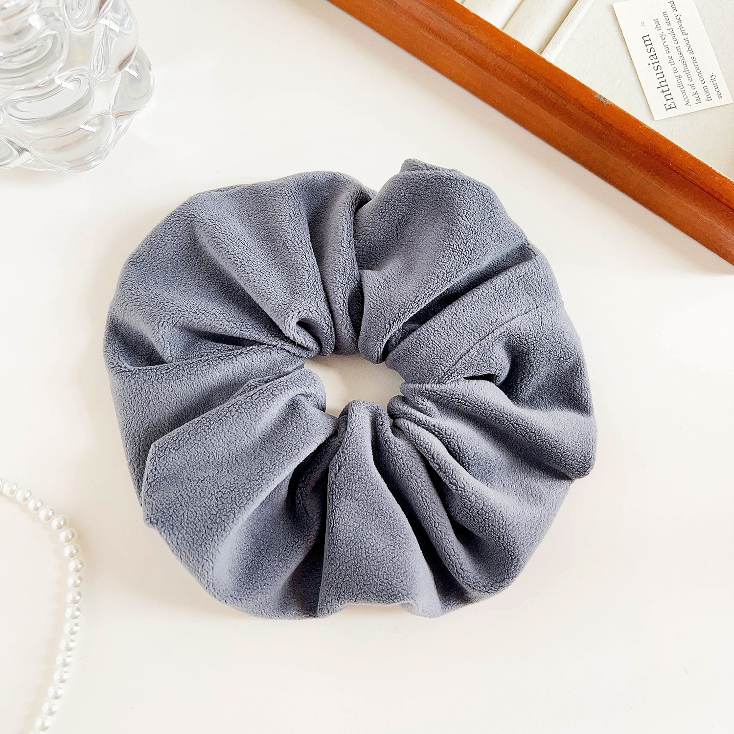 Women's Retro Velvet Hair Ties Autumn Winter Plush Knit Scrunchies
