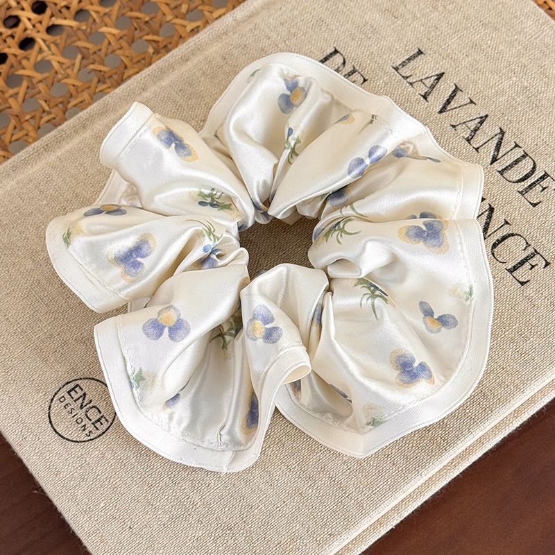 Women's Elegant Polyester Hair Tie For Daily Wear French Style Flower