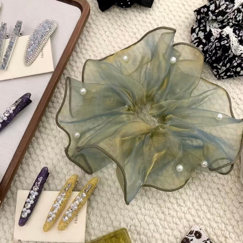 Women's Spring Fairy Cotton Bubble Braid Hair Rope French Pearl