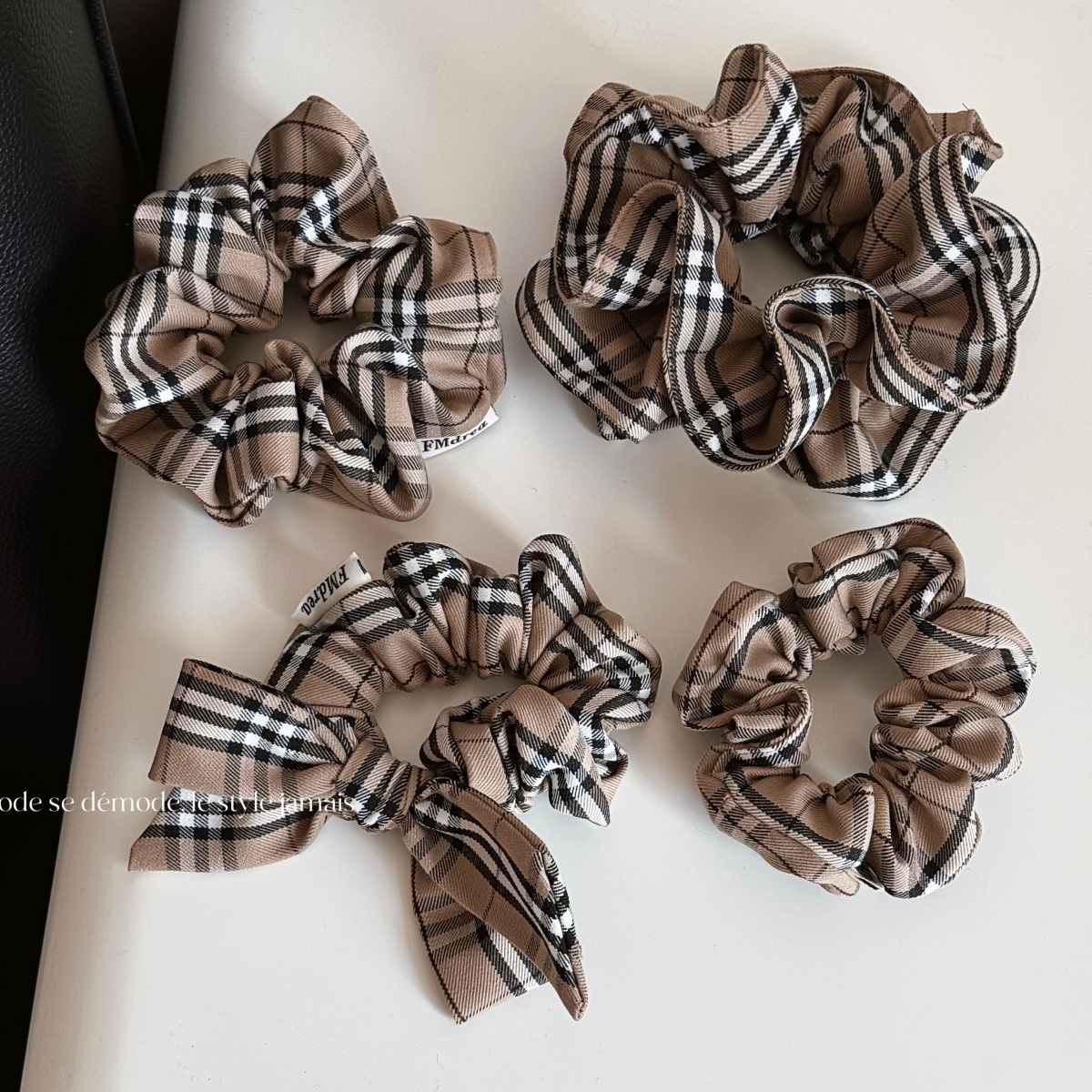 Women's Premium Elastic Cloth Styling Headband Vintage Gingham Plaid