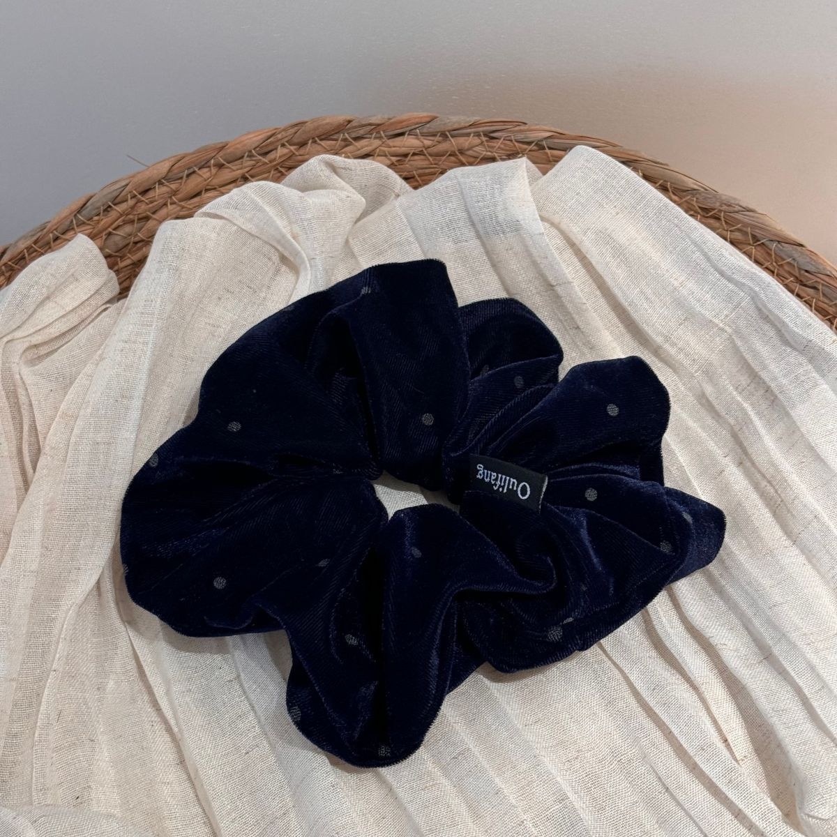 Women's Velvet Polka Dot Sponge Headband Autumn Winter Hair Accessories