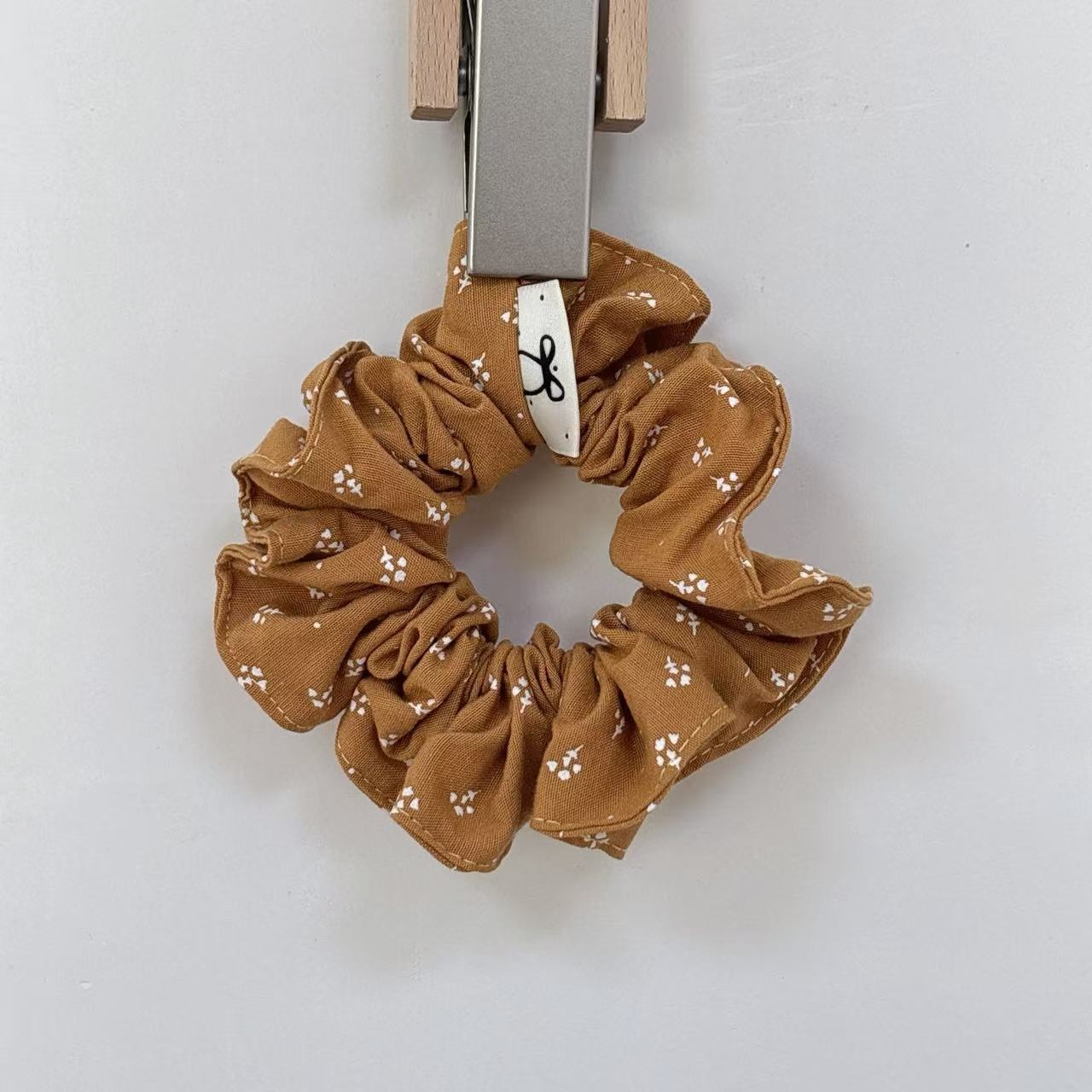 Women's Versatile Cotton Hair Scrunchies Ditsy Floral & Solid Color