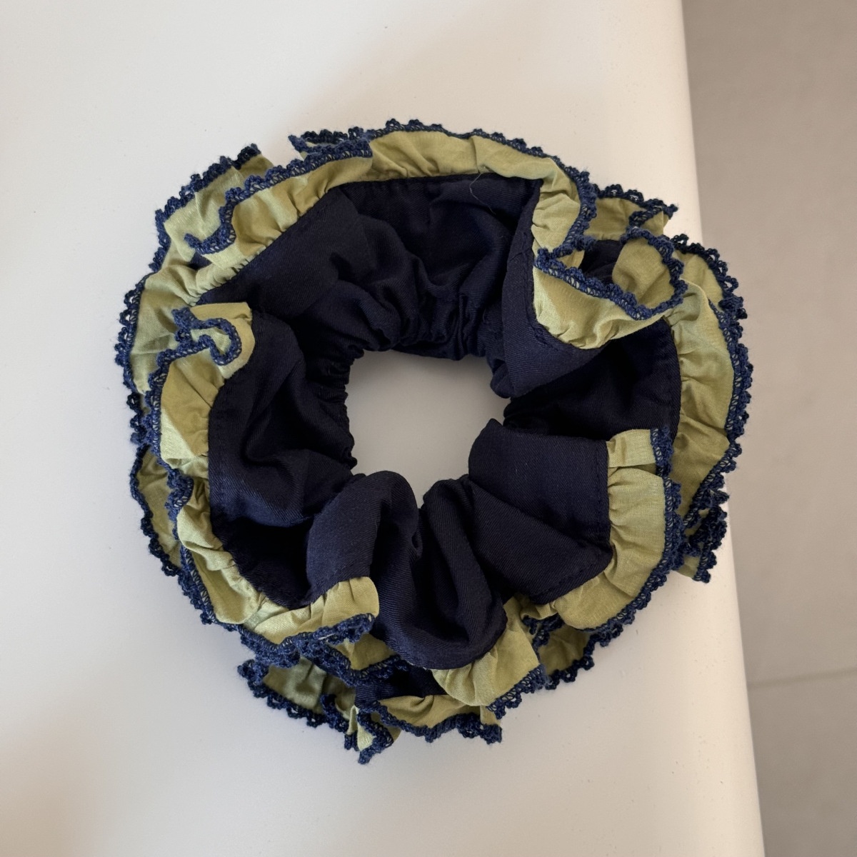 Women's Summer Everyday Cloth Hair Tie Accessory Yellow Color Block