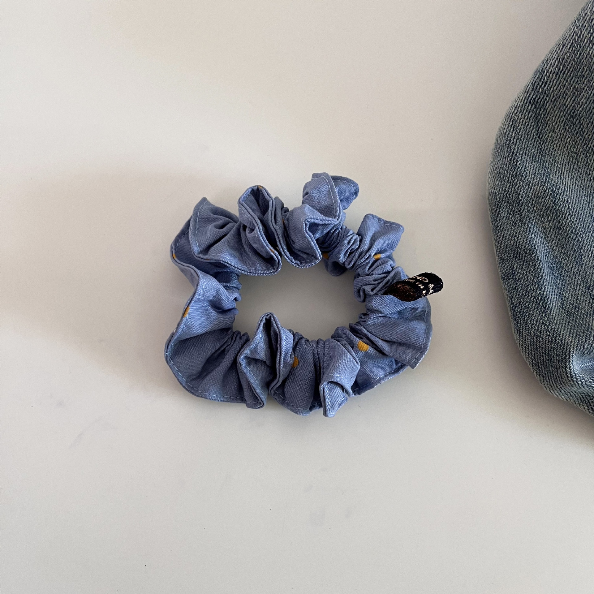 Women's Retro Polka Dot Soft Cloth Hair Ties for Versatile Low Buns