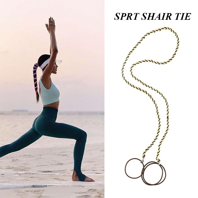 Women's Handmade Nylon High Ponytail Twist Braid Hair Tie Colorful