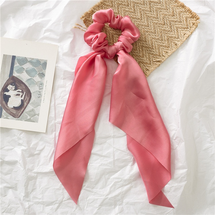 Women's Elegant Pleated Cloth Hair Tie Solid Color Minimalist Daily Scrunchie