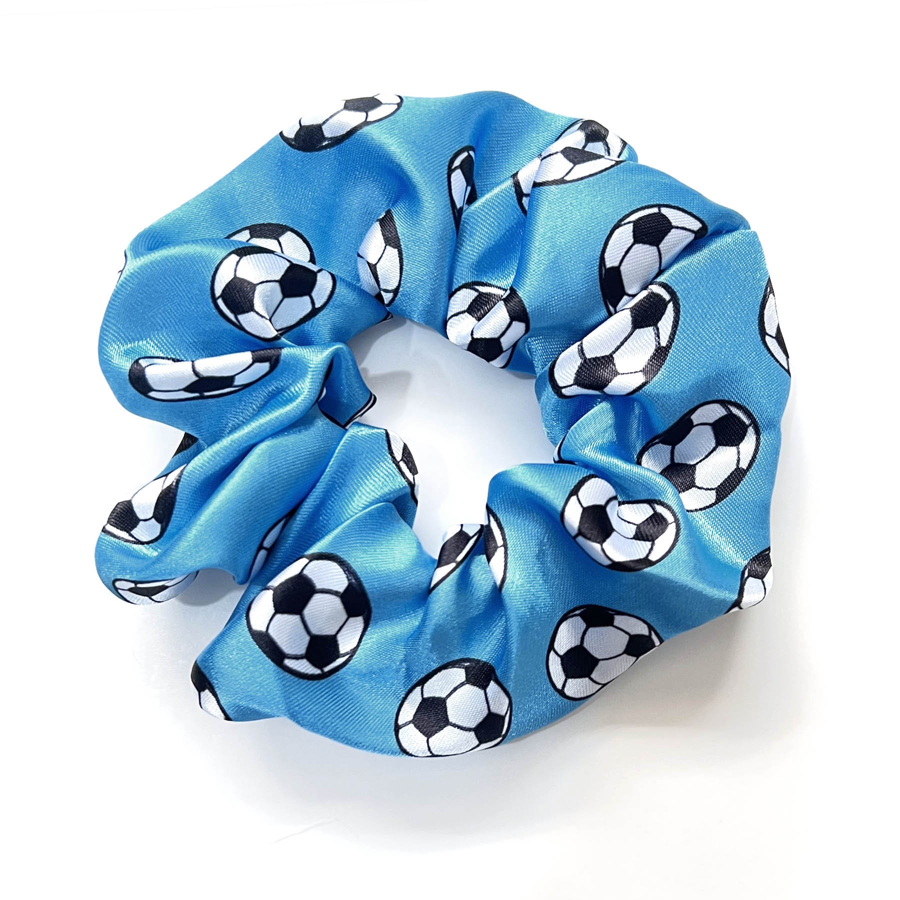 Women's Cloth Bubble Braid Hair Tie For Commute Multicolor Football