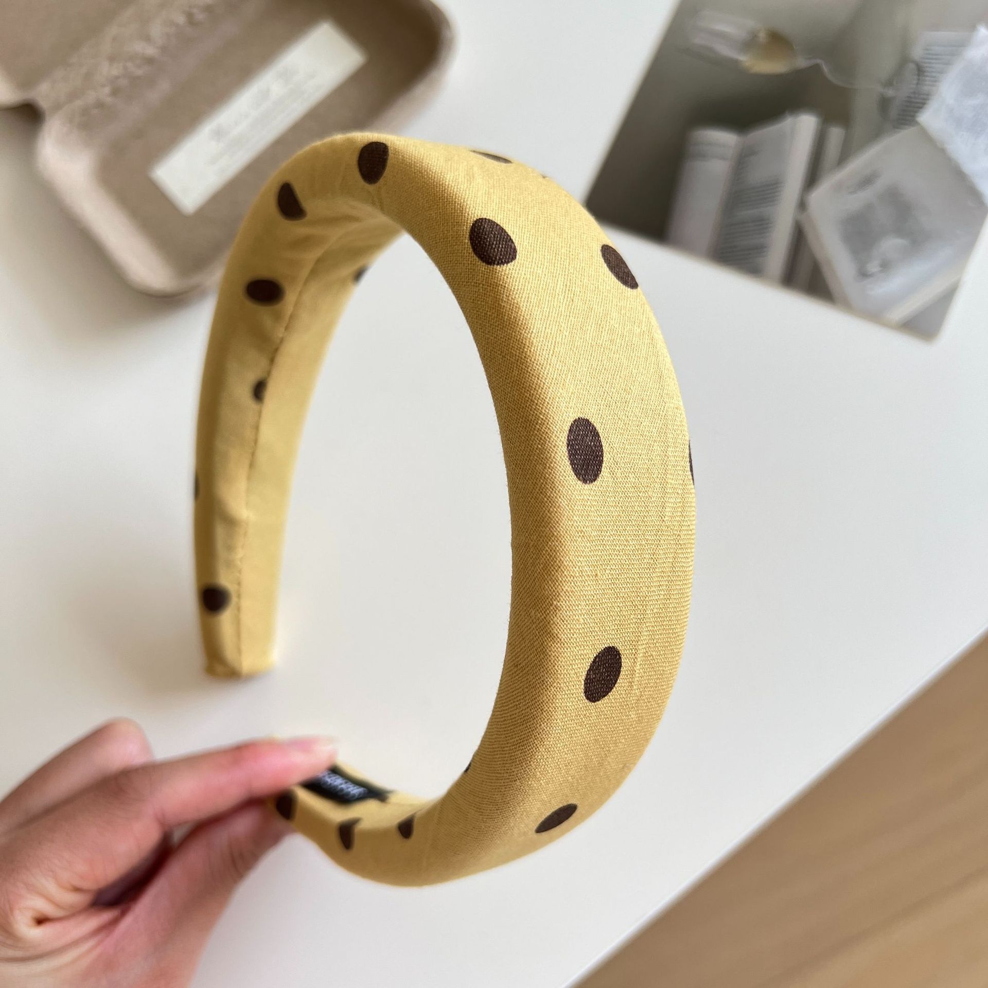 Women's Summer Satin French Retro Oversized Scrunchie Hair Tie Polka Dot