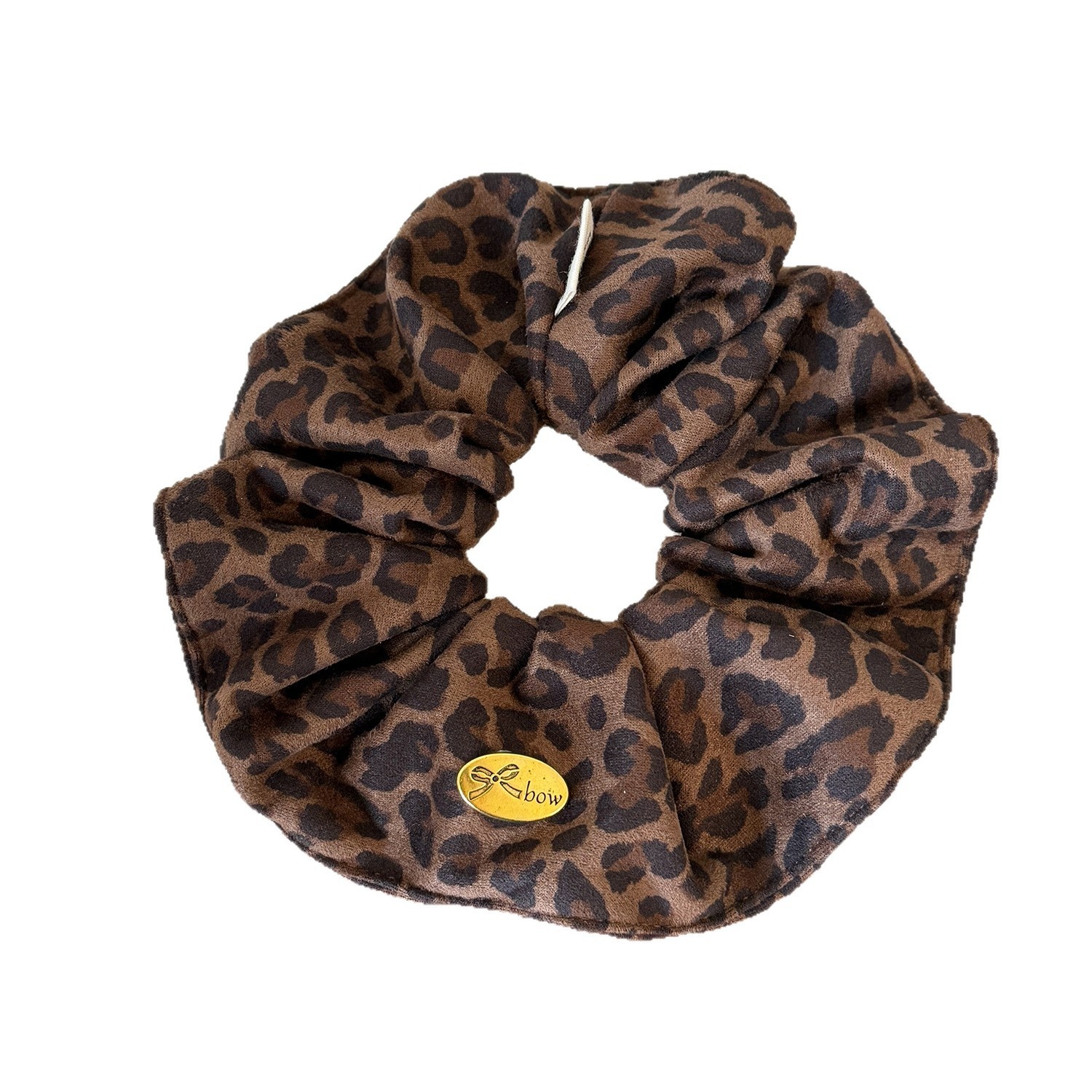 Women's Autumn Winter Cloth Bun Hair Ties Retro Leopard Print