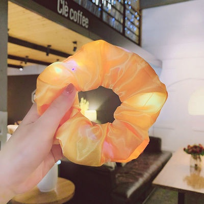 Unisex Soft Satin Circle Hair Tie Multicolor Pattern Birthday Gift